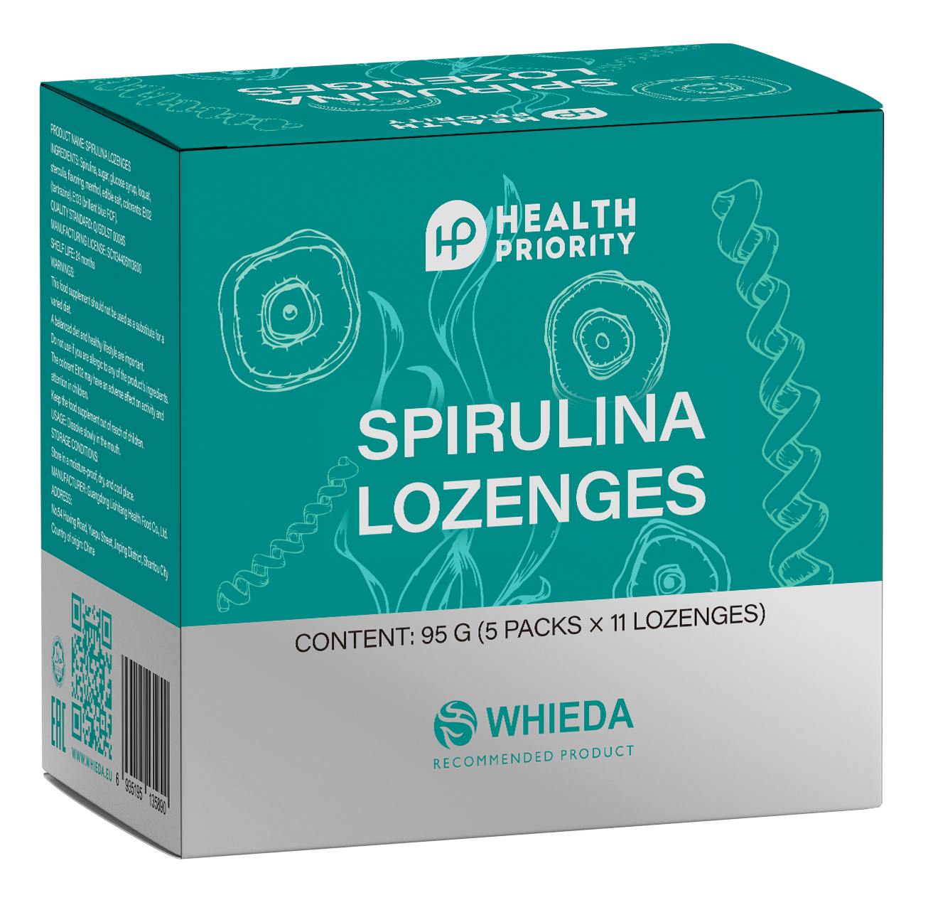 Spirulina-Pastillen mit Wollmispel, Cupuaçu und Menthol