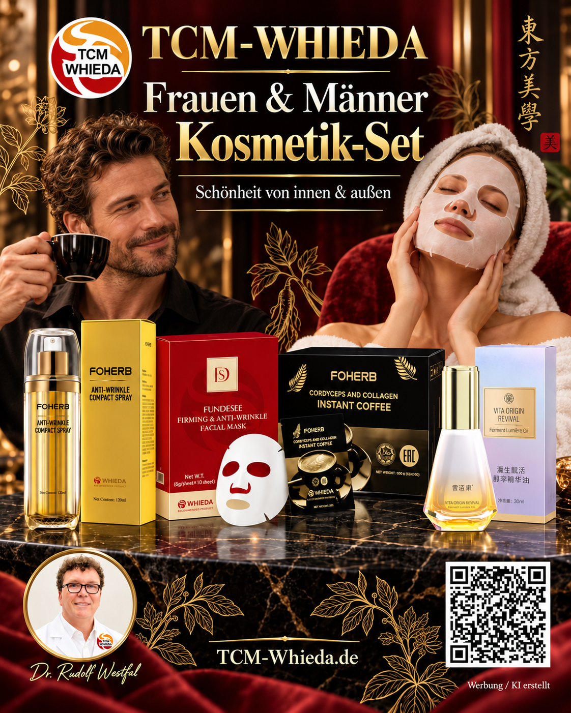 TCM‑WHIEDA Frauen und Männer ‑ Kosmetik‑Set